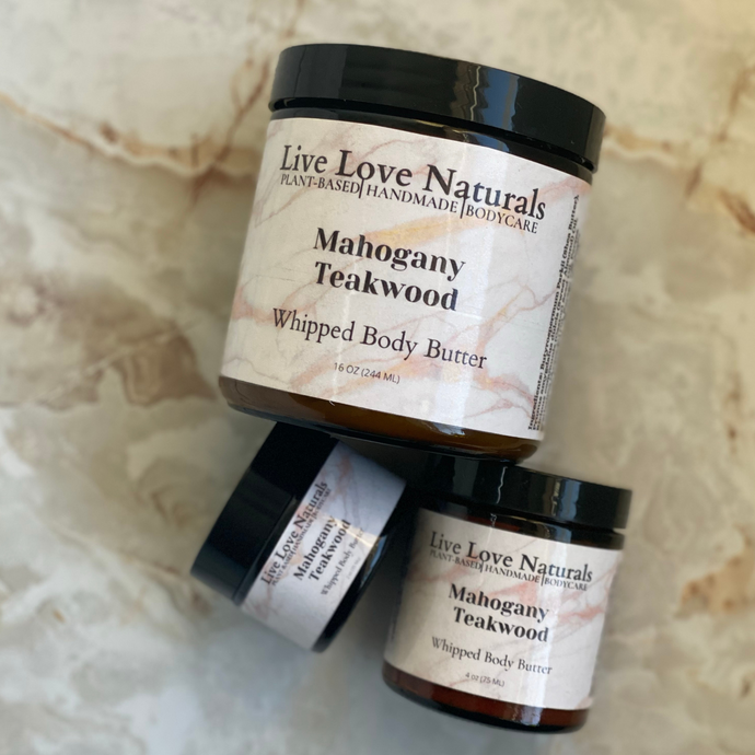 Mahogany Teakwood Whipped Body Butter - Live Love Naturals